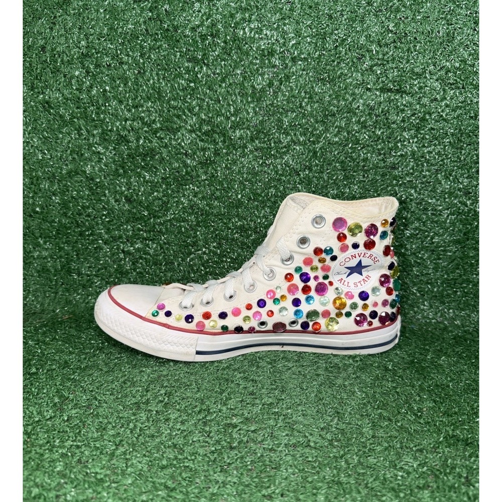Custom Blinged Converse Chuck Taylor Womens Size 9 Sparkly Gem Shoes‎ Sneakers - Picture 3 of 11